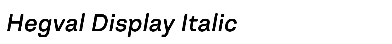 Hegval Display Italic